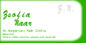zsofia maar business card