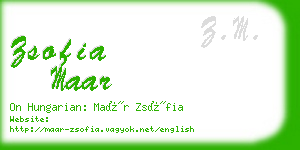 zsofia maar business card